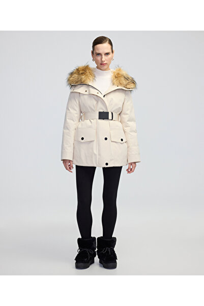 İpekyol Faux Fur and Belt Coat