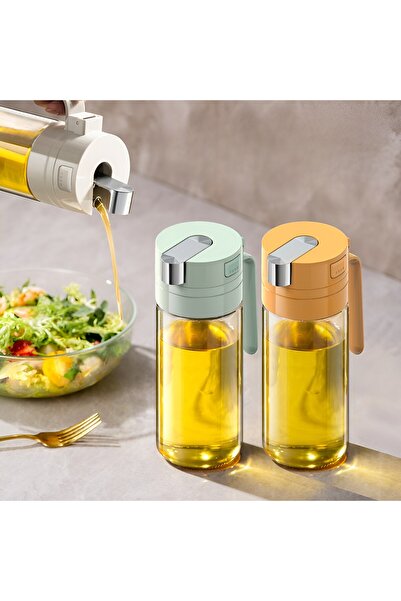 Flippy Oil Dispenser, Automatic Lid Open/Close with Gravity Induction, 550 ml, 12x7.6x20.5 cm, Yello