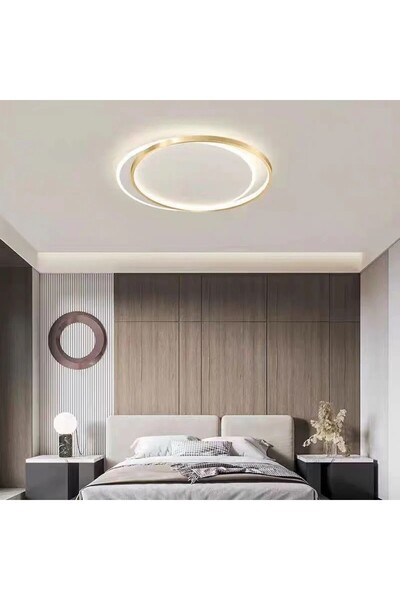 Alessandro DESIGN Lustra LED cu telecomanda SOLARA 60W, 2 Cercuri, lumina Rec...