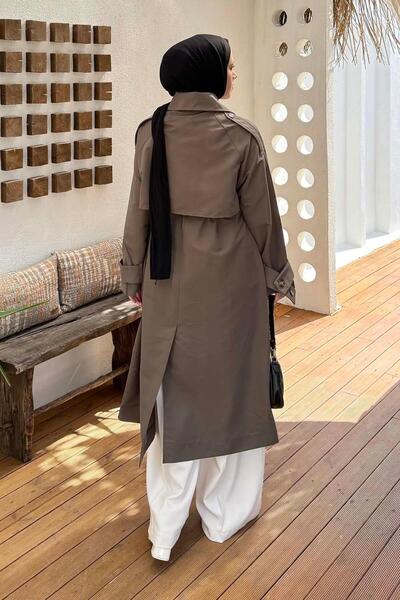 lamelif Τζάκετ με γιακά τσέπης Χακί