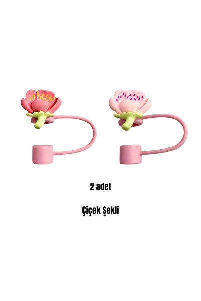 Store Termos Pipet Koruyucu 2 Adet Çiçek Pipet Koruyucu Silikon Pipet Kılıfı ...