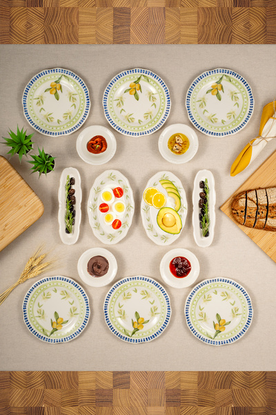 Fecra 14 Parça Casa Limone Kahvaltı Takımı