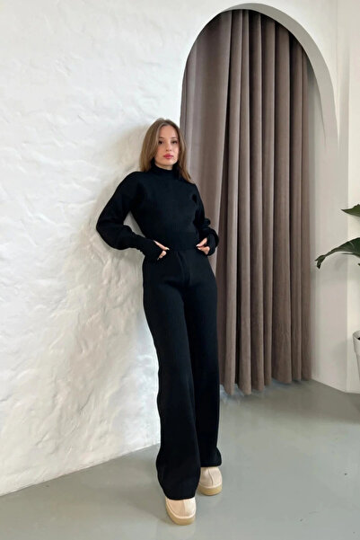 H&E LUXURY DESIGN Női Crop Finger Knit kötöttáru szett