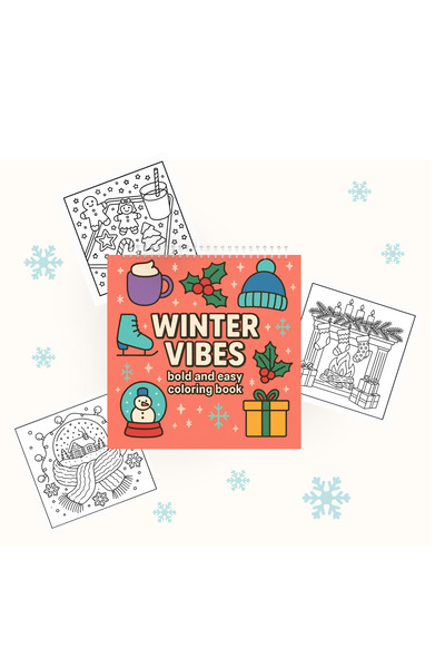 OBRO Книжка за оцветяване с дебели страници OBRO® - Зимни вибрации – прости и...