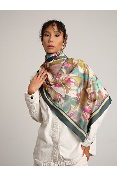 Ayshara شال من مجموعة كوكباهار بتصميم براعم الزيتون من جانب واحد