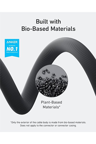 Anker USB-C to Lightning Cable (Phantom Black, 6ft) - MFi Certified, Bio-Based, Fast Charging