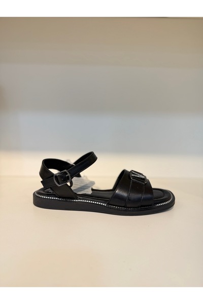 Venüs Women's Genuine Leather Flat Sandals 2512203Y