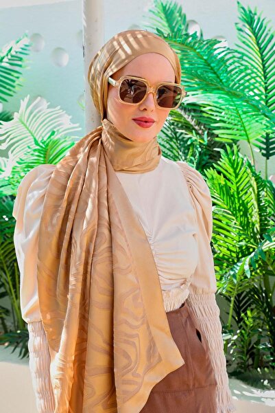 Levidor Gold Soyut Desen Deluxe Devore Şal