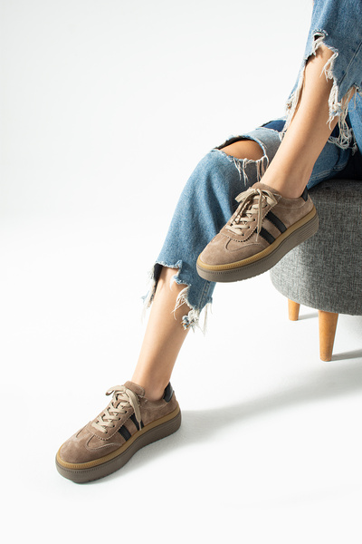 Getcho Γυναικεία αθλητικά παπούτσια Doak από γνήσιο δέρμα σουέτ βιζόν