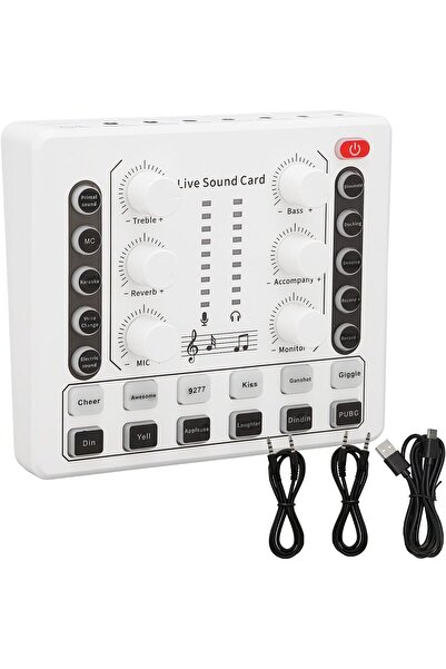 ULHYC بطاقة الصوت المباشر الخارجية M8 من — خلاط بلوتوث متعدد التأثيرات الصوتي...