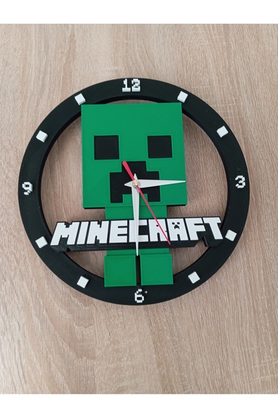 Olgun GiftShop Minecraft Duvar Saati Hayranlara Özel 23 x 23 CM