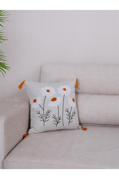 MODALİN Bohemian Woven Decorative Throw Pillow Cover 43X43 cm – Zippered, Fringed