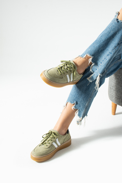 Getcho Γυναικεία αθλητικά παπούτσια από γνήσιο δέρμα σουέτ Moneas