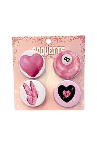 EFBUTİK 4'lü Coquette Rozet Seti