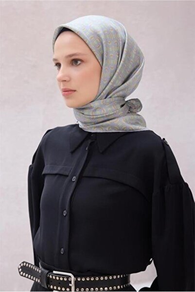 Belli Tivil Pure Silk Scarf 4215 - 63 Αφηρημένο μοτίβο σε πράσινο χρώμα μέντας