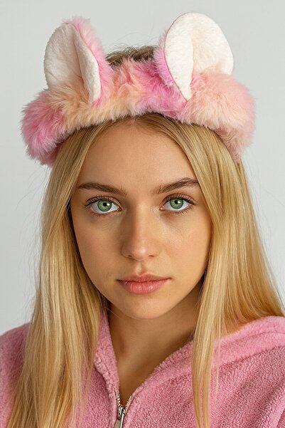 TAKIŞTIR Bandă de păr de pluș cu figură de ureche de culori mixte