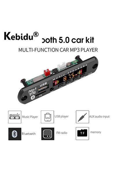 Choice Kebidu Bluetooth 5.0 Car Kit Wireless MP3 Decoder Board Audio 9V-12V WMA Car Music Player Module ...