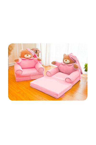 Krista Fotoliu extensibil din pluș și 2 plăci de burete Ursuleț de pluș somno...