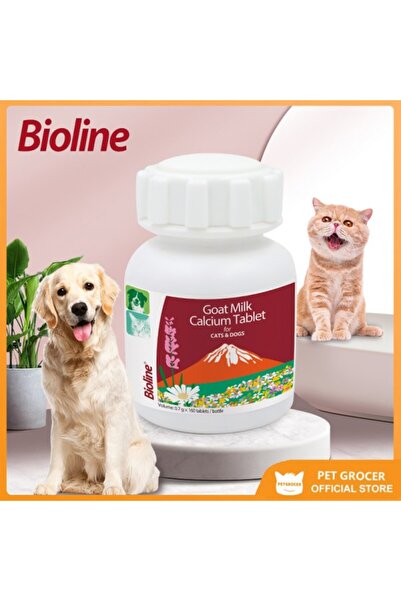 Bioline Goat's Milk Calcium Tablet 160 Pcs - Suitable For Dogs And Cats Of All Ages
