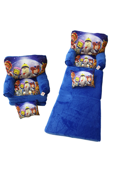 Krista Fotoliu și pernă Roblox, cu 3 plăci, extensibile până la 115 cm