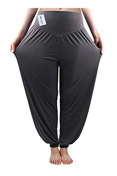 Generic Yoga Fitness Running Gym Stretch Sports Lantern Wide Legs Pants Trousers Grey