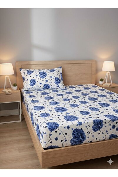 miruza ev tekstil Heart-Flowered Elastic Sheet Set