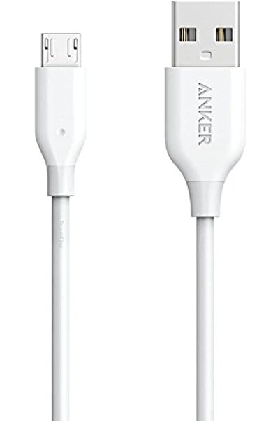 Anker PowerLine Micro USB Charging Cable, 6ft (1.8m), White - A8133H21