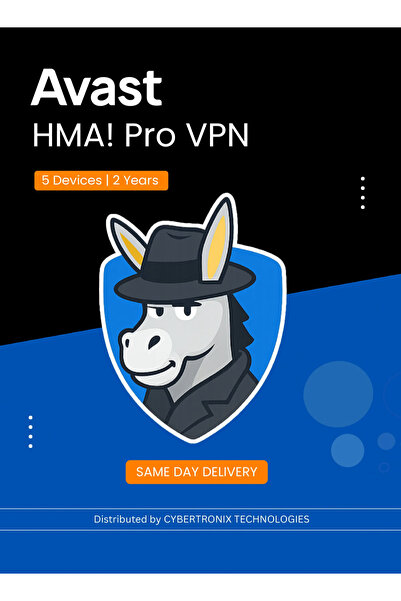 AVAST HMA! Pro VPN | 5 Devices for 2 Years | Digital License | SAME DAY DELIVERY
