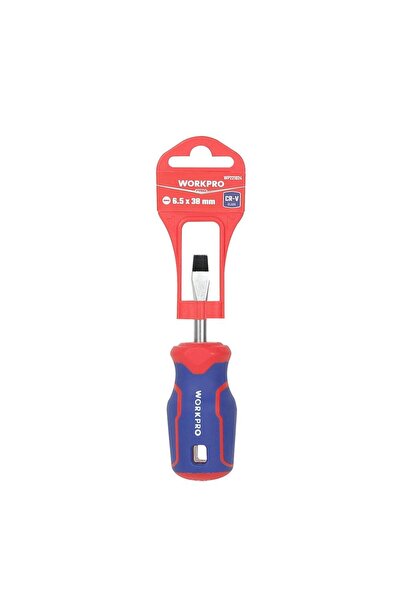 Workpro WP221024 6.5x38mm CR-V Manyetik Profesyonel Düz Topaç Tornavida