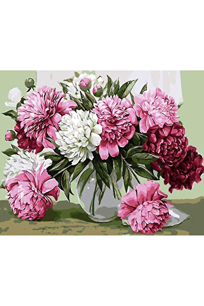 Krista Tablou pe pânză PM720 Pictură pe numere, înrămată, 20x30 cm, Vază cu b...