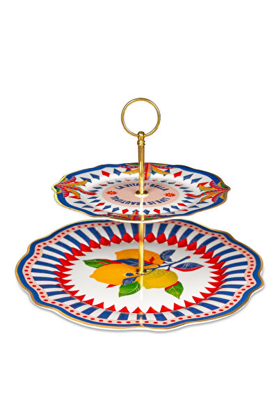Baci Milano Dolce Vita Limon Desenli Kek Standı 31 Cm
