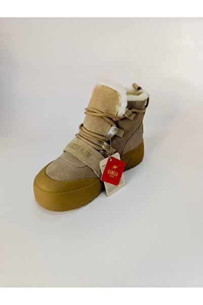 GAMELU Women's Boots Rubber Soft Sole with Fur, with Cords and Laces, for Daily Outdoor Use