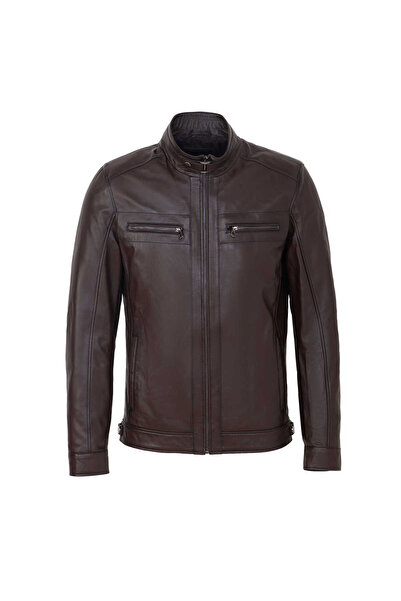 Tergan Kahverengi Hakiki Deri Erkek Hakiki Deri Mont - E25KDM310604-Q4Q