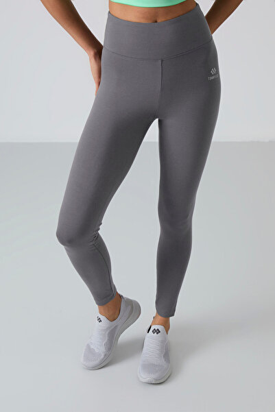 TOMMY LIFE Dark Gray High Waist Shaping / Sculpting Slim Fit Skinny Leg Women's Leggings - 94011