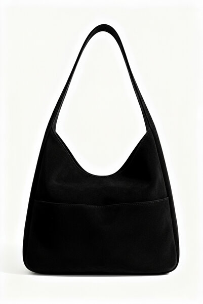KISCHE Women's Shoulder Bag Hobo Pinterest Casual Suede Black Lined Bag