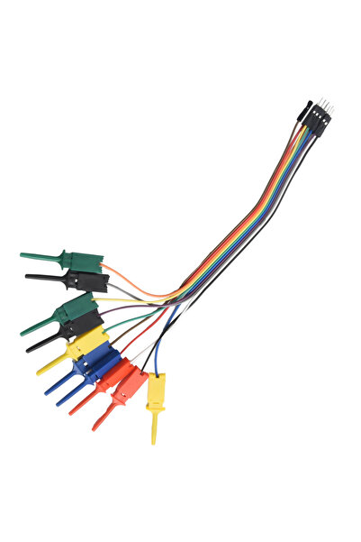 Choice Male head 1Pc 20cm length 10Pin Logic Analyzer Cable Test Lead Hook Cable Clamp 5 Color Probe Testin