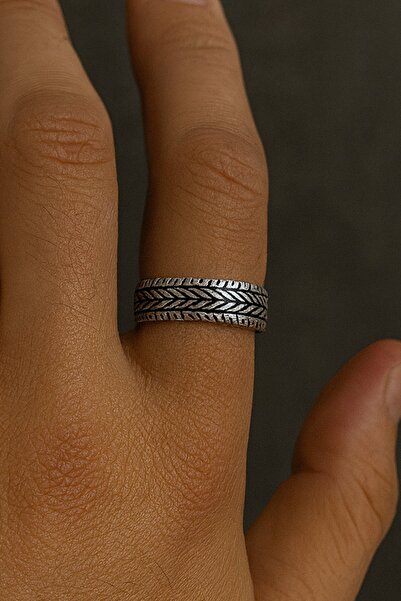 TAKIŞTIR خواتم رجالية فضية اللون قابلة للتعديل من الفولاذ