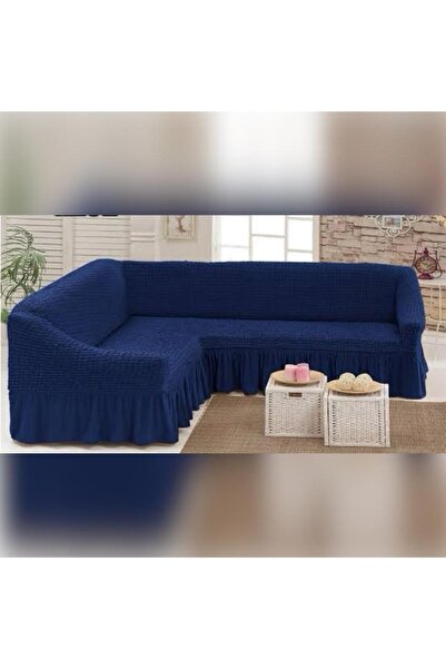 ARTUÇ Bürümcük Fabric Cotton Corner Sofa Cover (Anthracite)