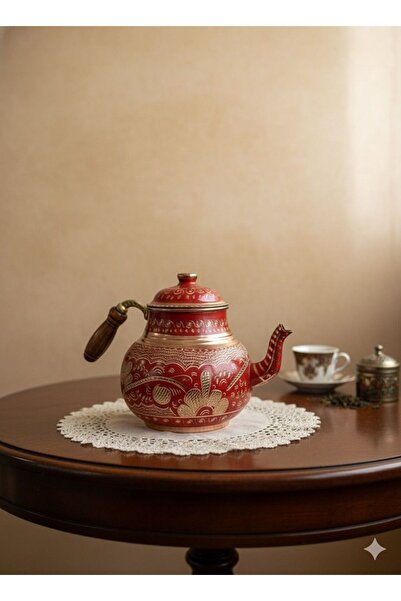 Sözenler Medium Copper Teapot Red