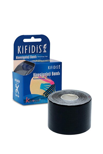 Kifidis Kinesiyoloji Bandı Kesilebilir 5 cm x 5 m Siyah / Black