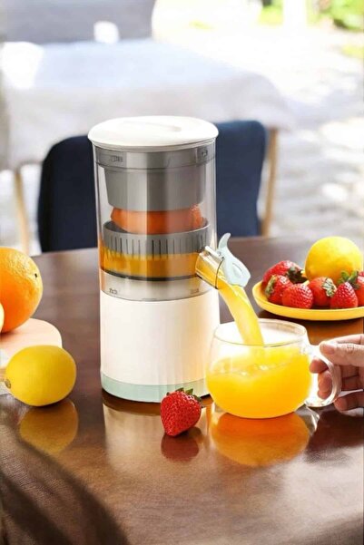 ZERO LAND TECHMRT Katı Meyve Sıkacağı Taşınabilir USB Şarjlı Pratik Paslanmaz (112354) Çelik Bıçaklı