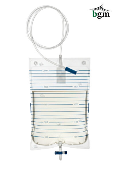 bgm T-Musluklu Idrar Torbası – 2000 ml Steril, Tek Kullanımlık -10 Adet-
