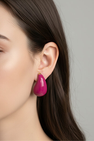 Modacaprea Steel Purple Drop Earrings I Karamaz Women's Steel Earrings