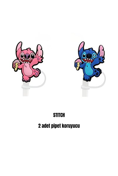 Store Termos Pipet Koruyucu 2 Adet Stitch Pipet Koruyucu Pipet Kılıfı Silikon...