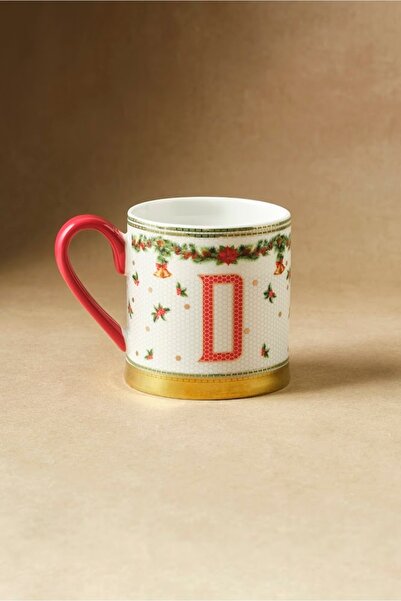 Karaca New Year Honeycomb Letter D Mug 330 ml