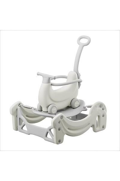 MACVI ® Multifunctional Toy, 1-5 yrs, rocker, stroller, balance board & scooter, durable, beige