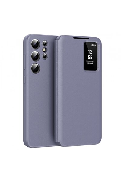 Stef's Cat Carcasă pentru Samsung Galaxy S23 Ultra S918, SmartView, violet