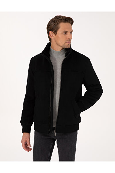 Pierre Cardin Siyah Kaşe Mont 50312084-VR046