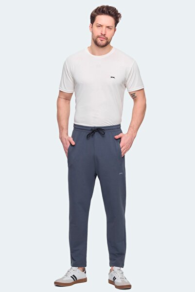 Slazenger Rahat Koyu Gri Bağcıklı Erkek Eşofman Altı Konforlu Eşofman Altı