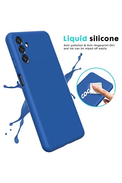 Flippy Husa Protectie, pentru Samsung Galaxy S23 FE Liquid Silicone, Microfibra, Wireless, Albastru